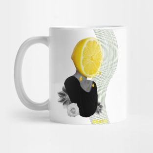 Surrealistic Lemon Woman Zesty Art Mug